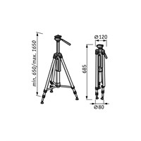 Laserstativ LKS 65-170 cm F 1/4''