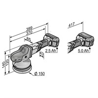 Batteripolermaskin XFE15 150 18.0-EC Set