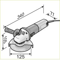 Vinkelslip LBE17-11 125