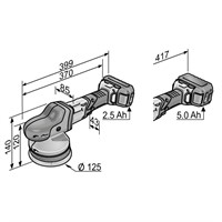 Batteripolermaskin XCE8 125 18.0-EC P-Set