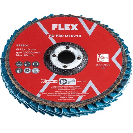 Lamellslipskiva P80 D76x10 3st